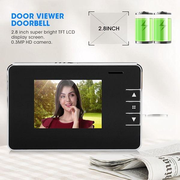2.8 Screen Digital Peephole Door Bell With 0.3Mp Camera
