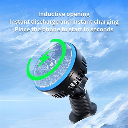 Wireless Magnetic Car Vent Charger with Colourful Light - Phone Charging Stand