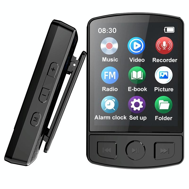 1.8 Inch Color Screen Mp3 / Mp4 Bluetooth Walkman With Back Clip - 64Gb