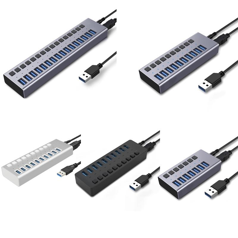 Aluminum Usb3.0 7-Port Docking Hub For Computer Camera