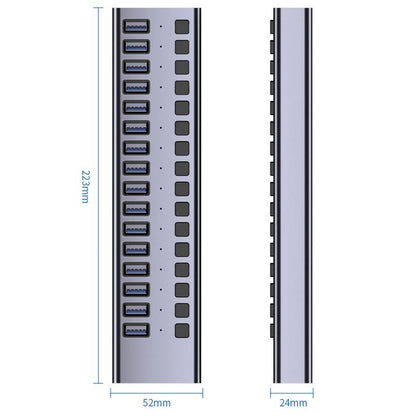 Aluminum Usb3.0 7-Port Docking Hub For Computer Camera