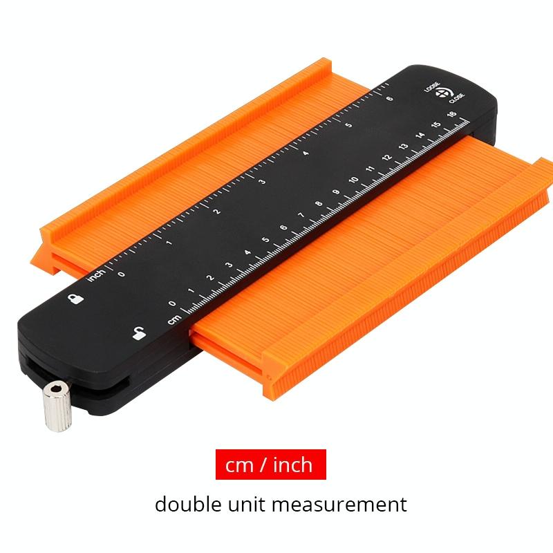 Metal Profile Contour Utensils Set with 10 Ruler Straight Edge Pencil and Screwdriver - Locking Feature