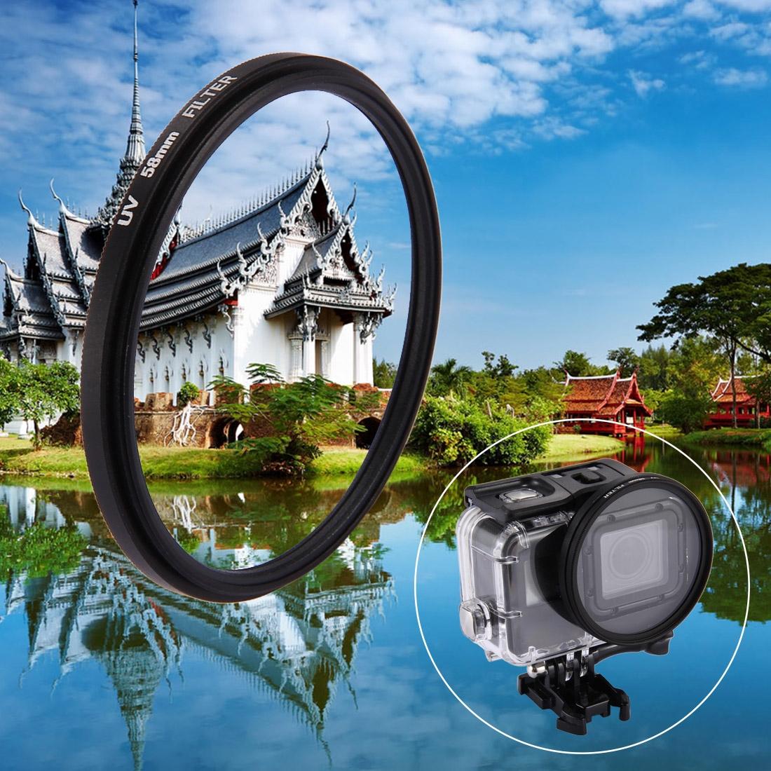 3-in-1 58mm Round Uv Filter with Cap for Gopro Hero7 / 6 / 5