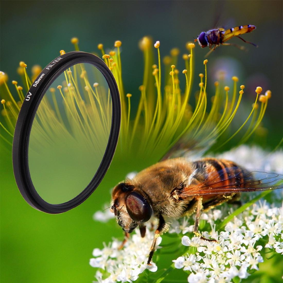 3-in-1 58mm Round Uv Filter with Cap for Gopro Hero7 / 6 / 5