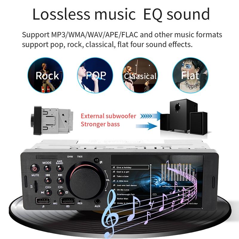 4.1 Inch Car Mp5 Player W / Fm Bluetooth Tf & Remote