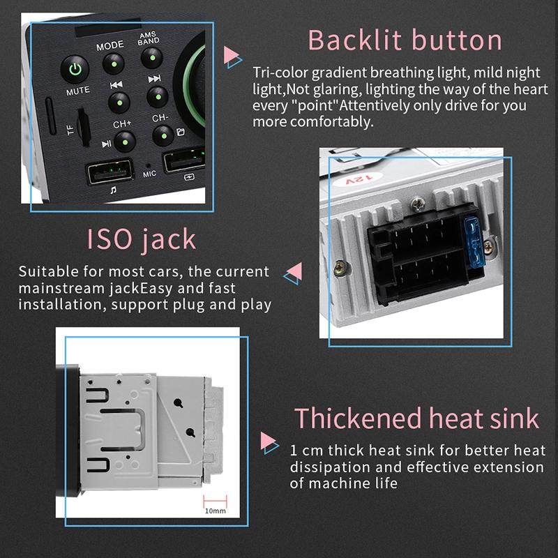 4.1 Inch Car Mp5 Player W / Fm Bluetooth Tf & Remote