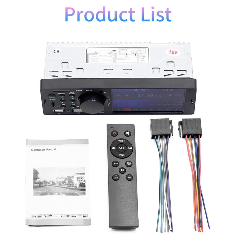 4.1 Inch Car Mp5 Player W / Fm Bluetooth Tf & Remote