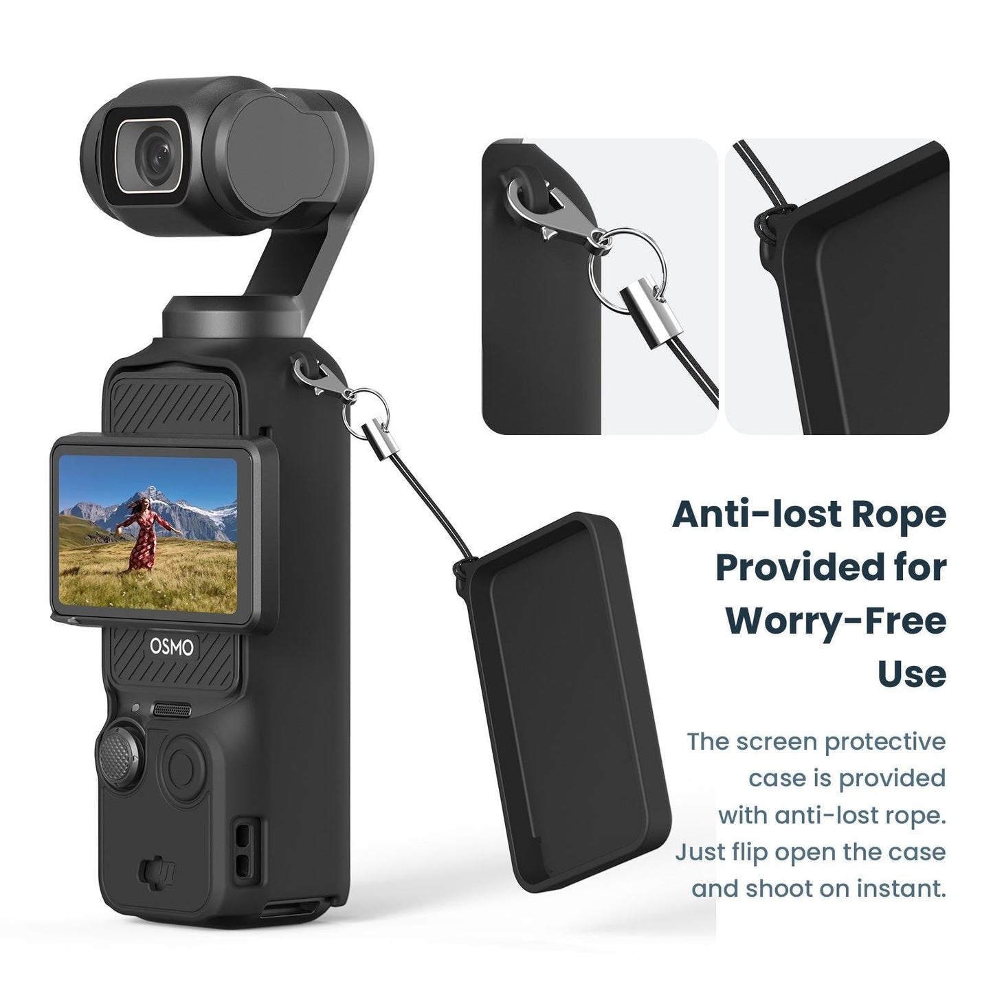 5-in-1 Silicone Case for Dji Pocket 3 Camera Accessories - 7 In 1 Blue