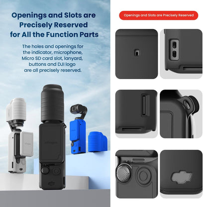 5-in-1 Silicone Case for Dji Pocket 3 Camera Accessories - 7 In 1 Blue