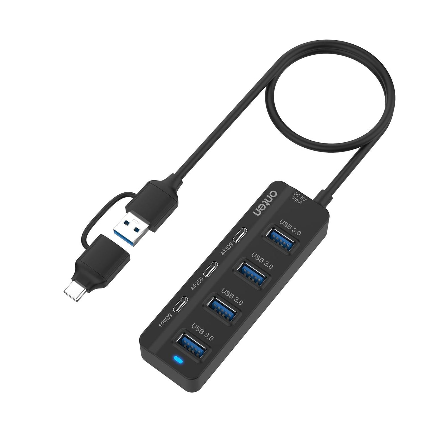 7-Port Usb3.0 + Type-C Docking Station With Otg
