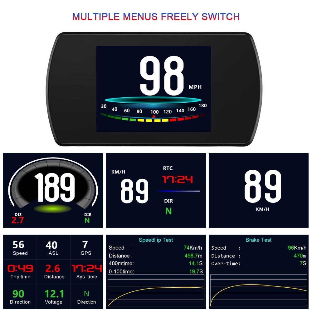 Car Hud Display Gps Speed Voltage Altitude