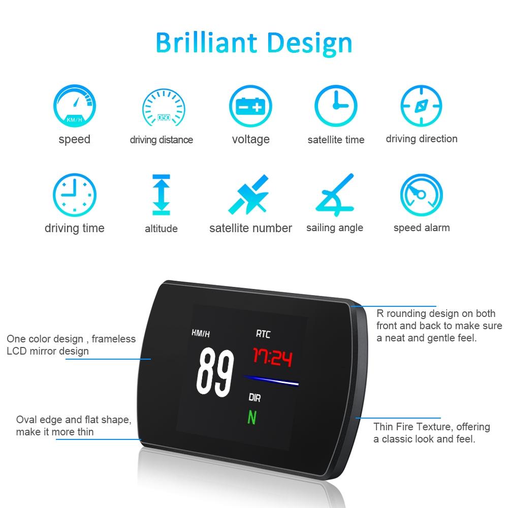 Car Hud Display Gps Speed Voltage Altitude