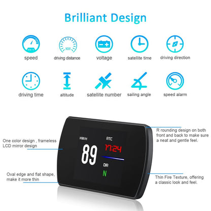 Car Hud Display Gps Speed Voltage Altitude