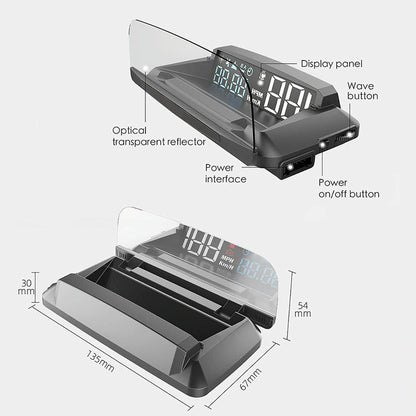 3.5 Inch Car Gps Hud Display Speed Time Distance