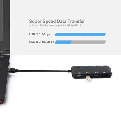 4-Port Usb 3.0 Hub With Switch