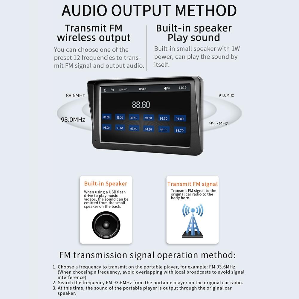 7 Inch Wireless Carplay Bluetooth Mp5 Player - Mobile Interconnection