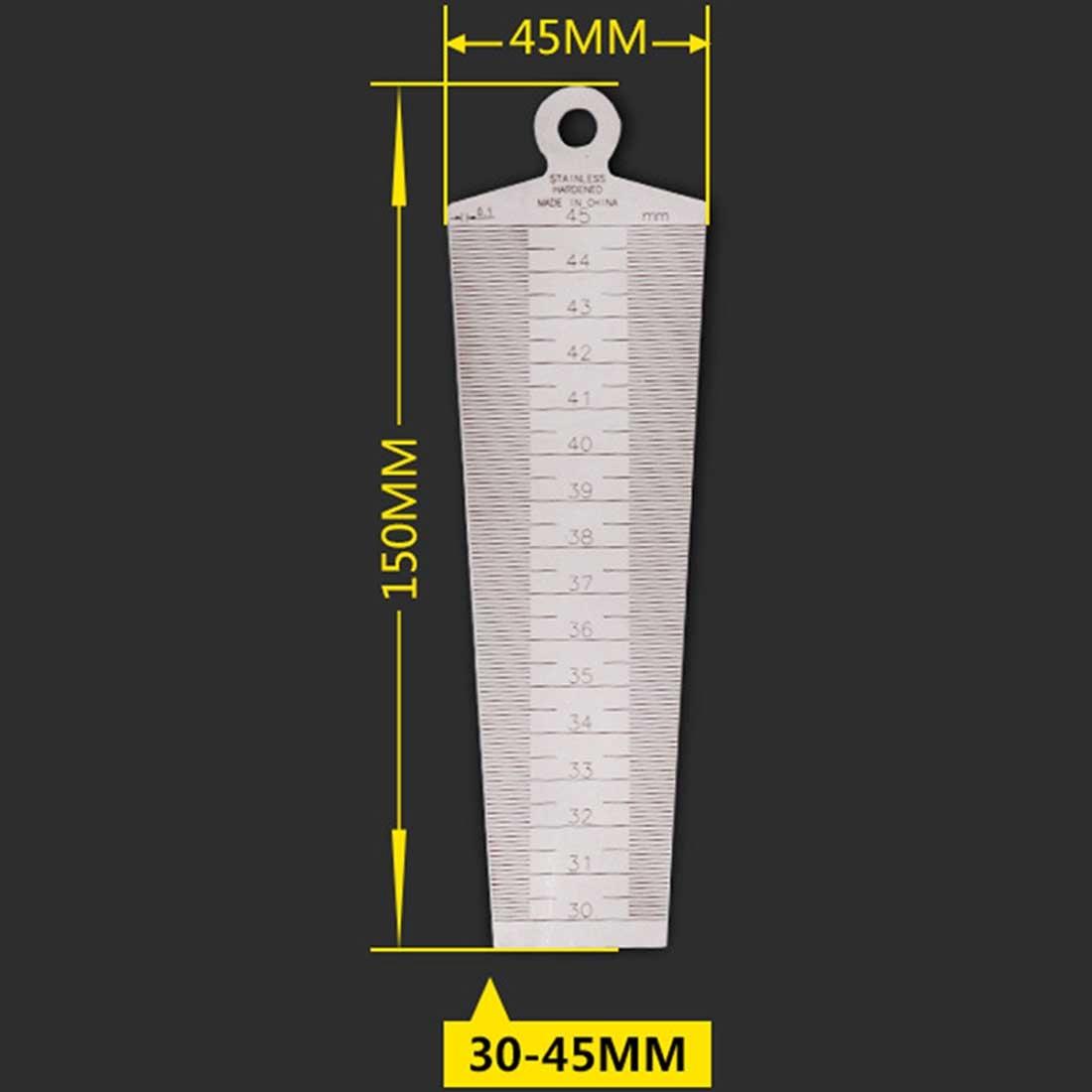 Stainless Steel Taper Gauge for Gap Measurement 30-45mm