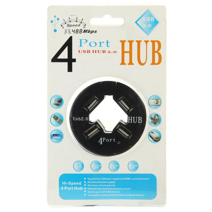 4-Port Usb 2.0 Hub With Anti-Dust Cup