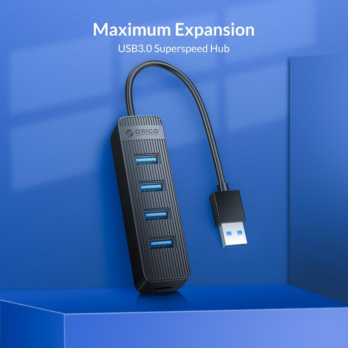 4-Port Usb 3.0 Hub High-Speed Data Transfer
