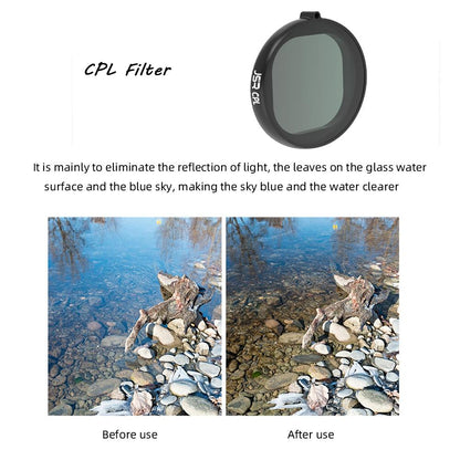 Round Housing Filter for Gopro Hero8 with Cpl Lens