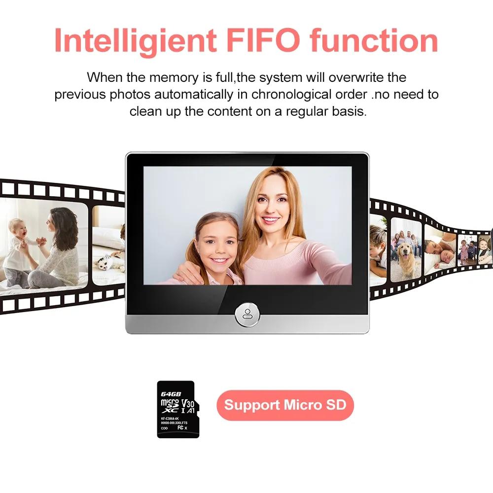 1080P Wifi Smart Doorbell With Motion Detection - 4.3 Inch Visual Display