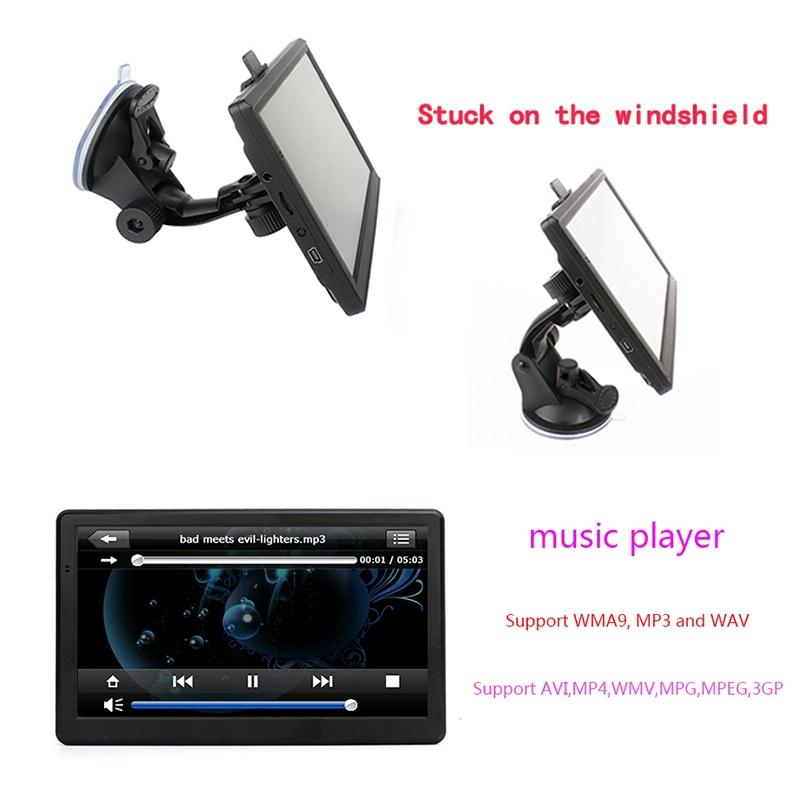 7 Inch Car Gps Navigator 8G + 128M Resistive Screen South America Map Fm / Tf Card Support