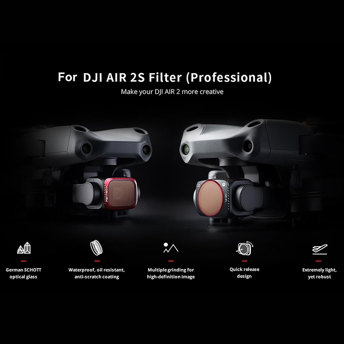 Variable Vnd 6-9 Stop Lens Filter for Dji Air 2s