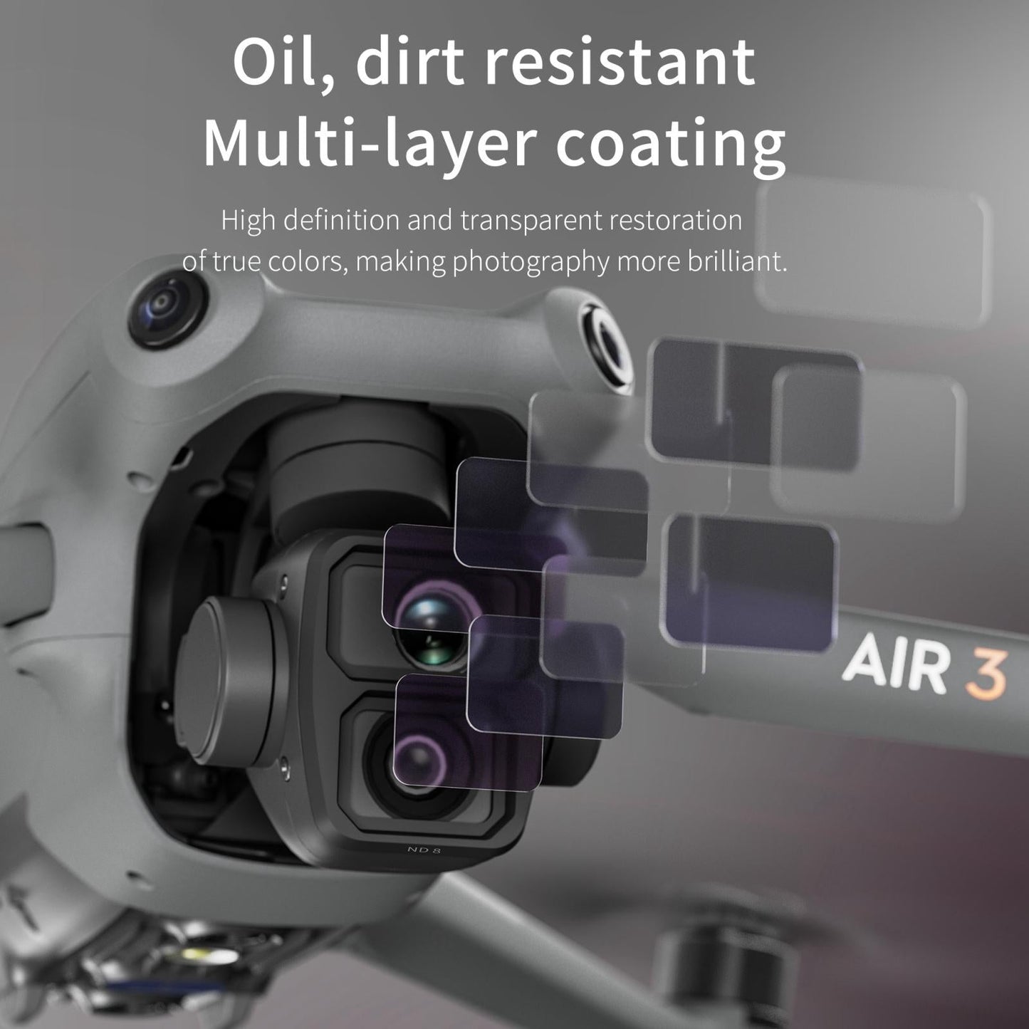 Versatile 4-in-1 Lens Filter for Dji Air 3 Drone - For Dji Air 3 Cpl