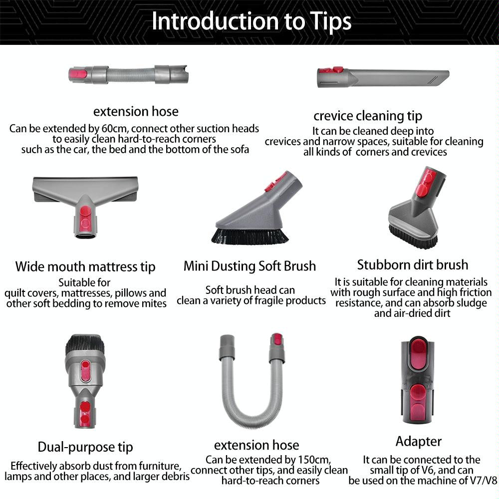 Complete Vacuum Cleaner Set for Dyson V7-v15