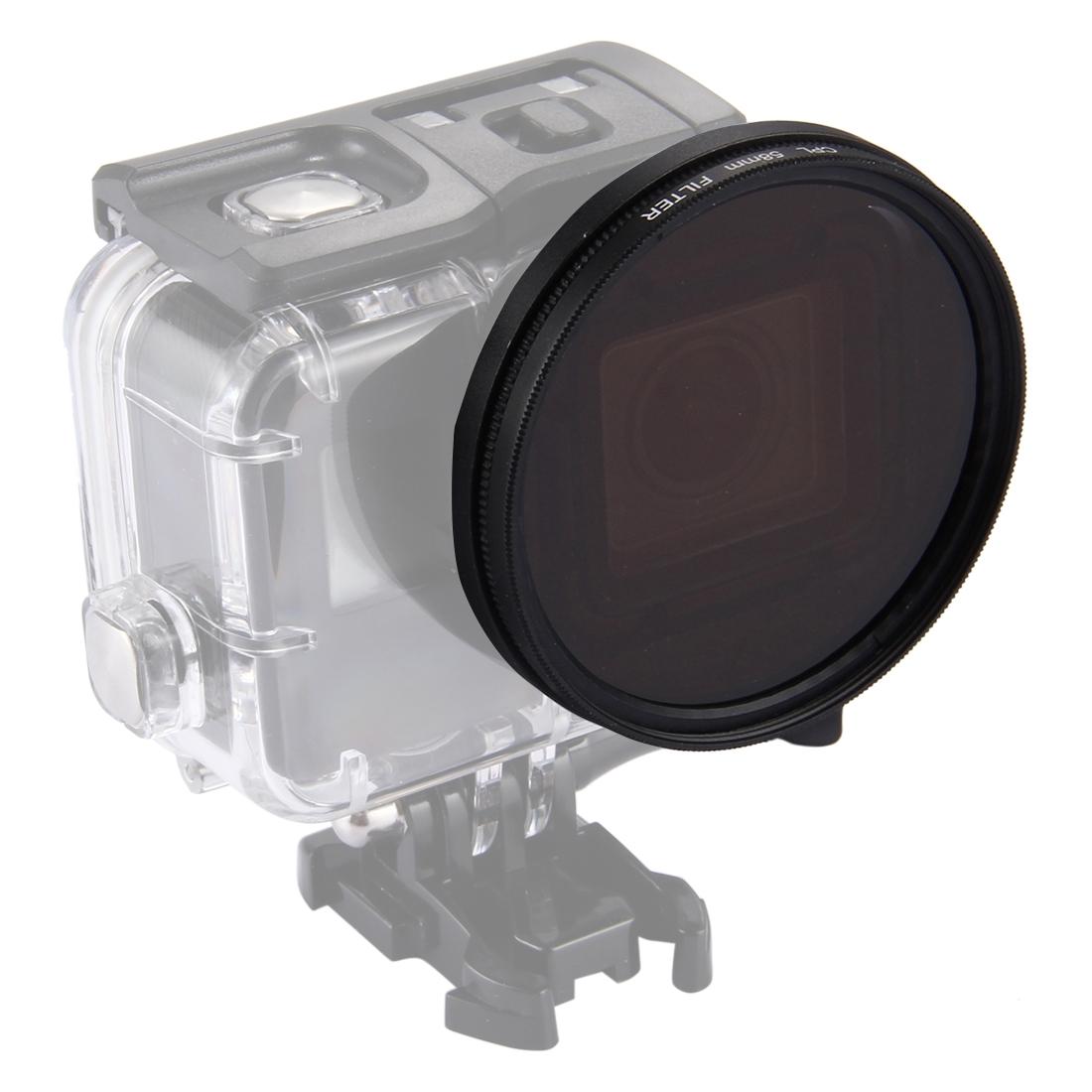 3-in-1 58mm Round Cpl Lens Filter for Gopro Hero7 / 6 / 5 with Cap
