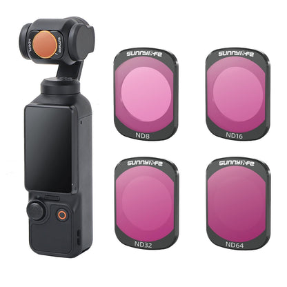 Sunnylife 3 In 1 Nd16 Camera Lens Filter For Dji Osmo Pocket No Gimbal Reset - Nd64