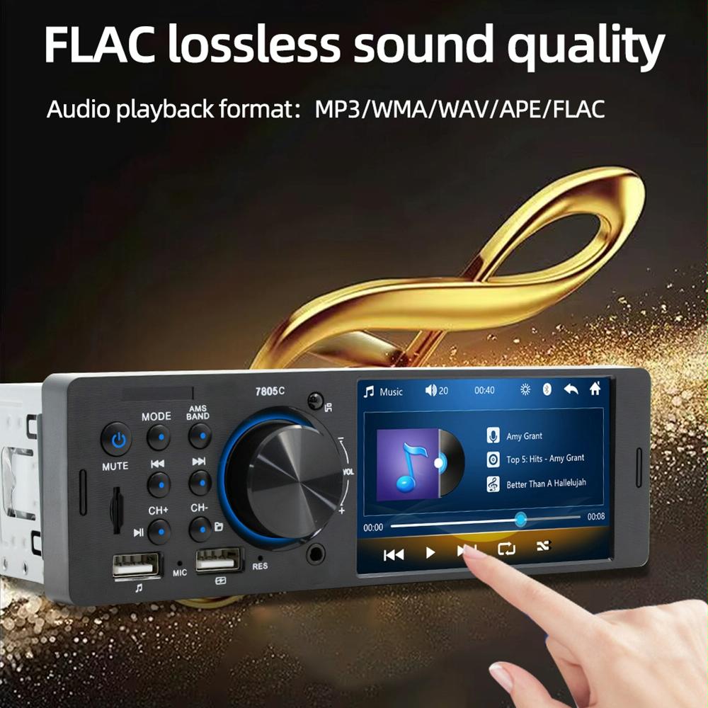 4.1 Inch Touch Screen Car Mp5 Player Fm & Bluetooth Tf Card Remote Control