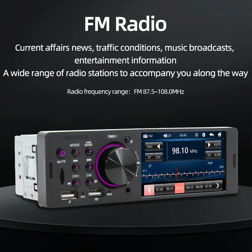 4.1 Inch Touch Screen Car Mp5 Player Fm & Bluetooth Tf Card Remote Control