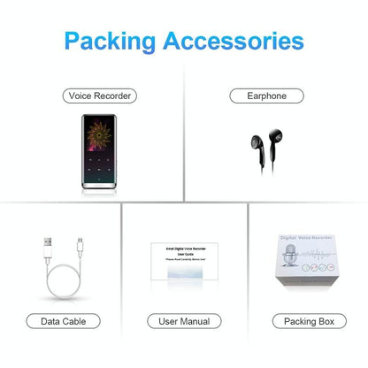 High Def Noise Reduction Mp4 Player 8Gb Record / E Book / Tf No Bluetooth