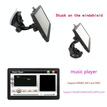 7 Inch Car Gps Navigator - 8G + 256M Capacitive Screen - High Configuration - South America Map