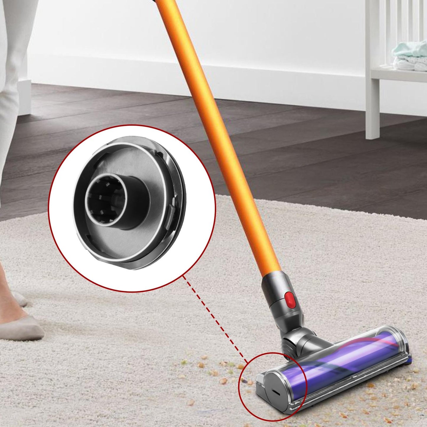 Vacuum Cleaner Brush Head End Cap for Dyson V8 / V10 / V11 / V15