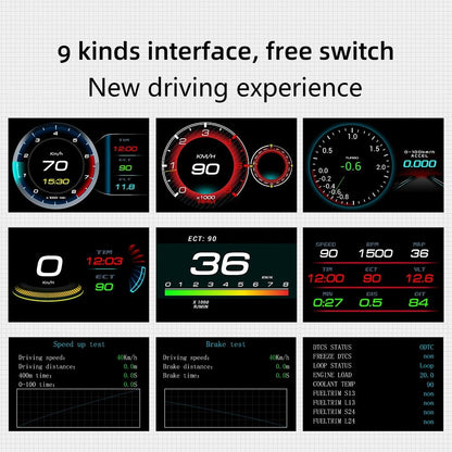 Car Hud Display Speed Water Temp Voltag