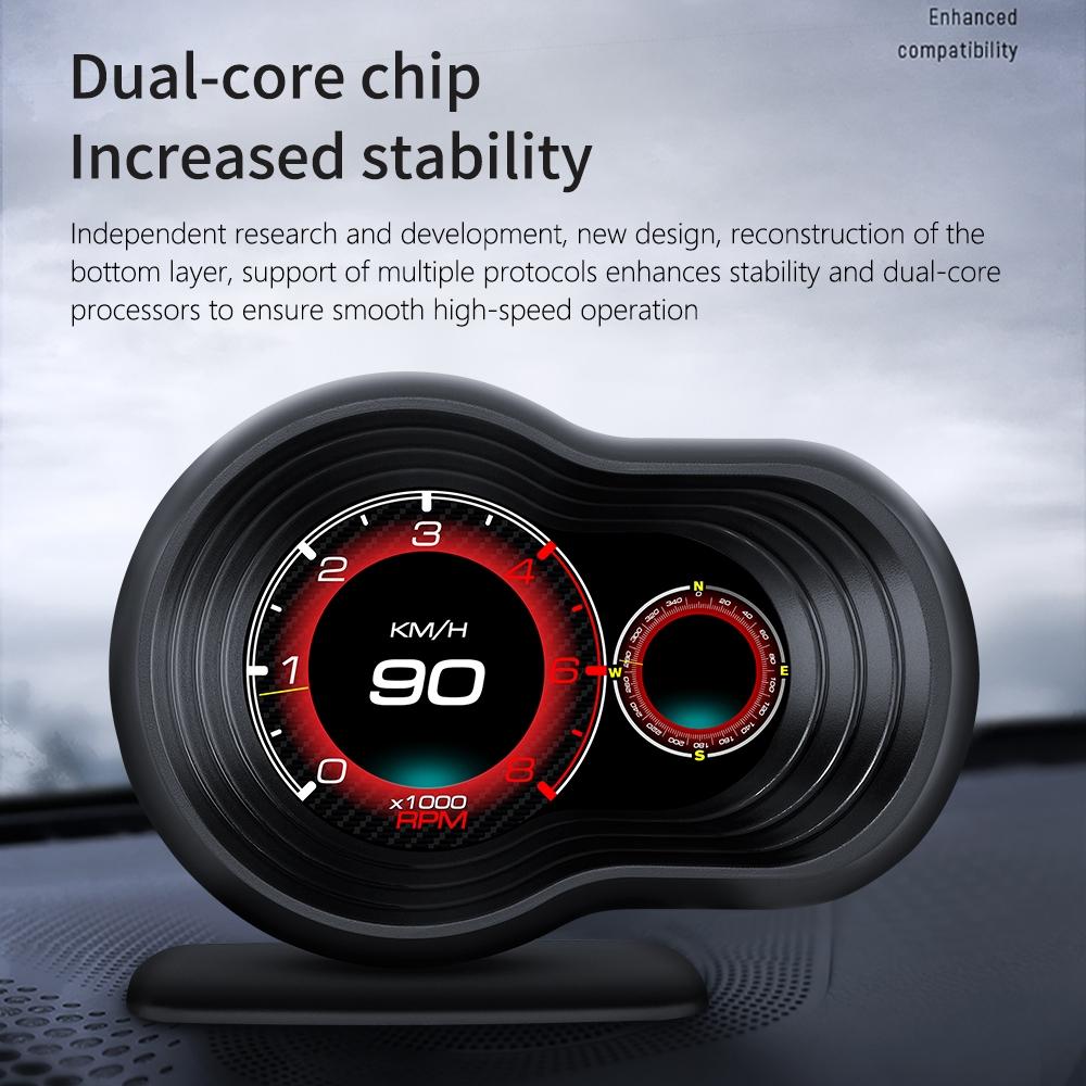 Car Hud Display Speed Water Temp Voltag