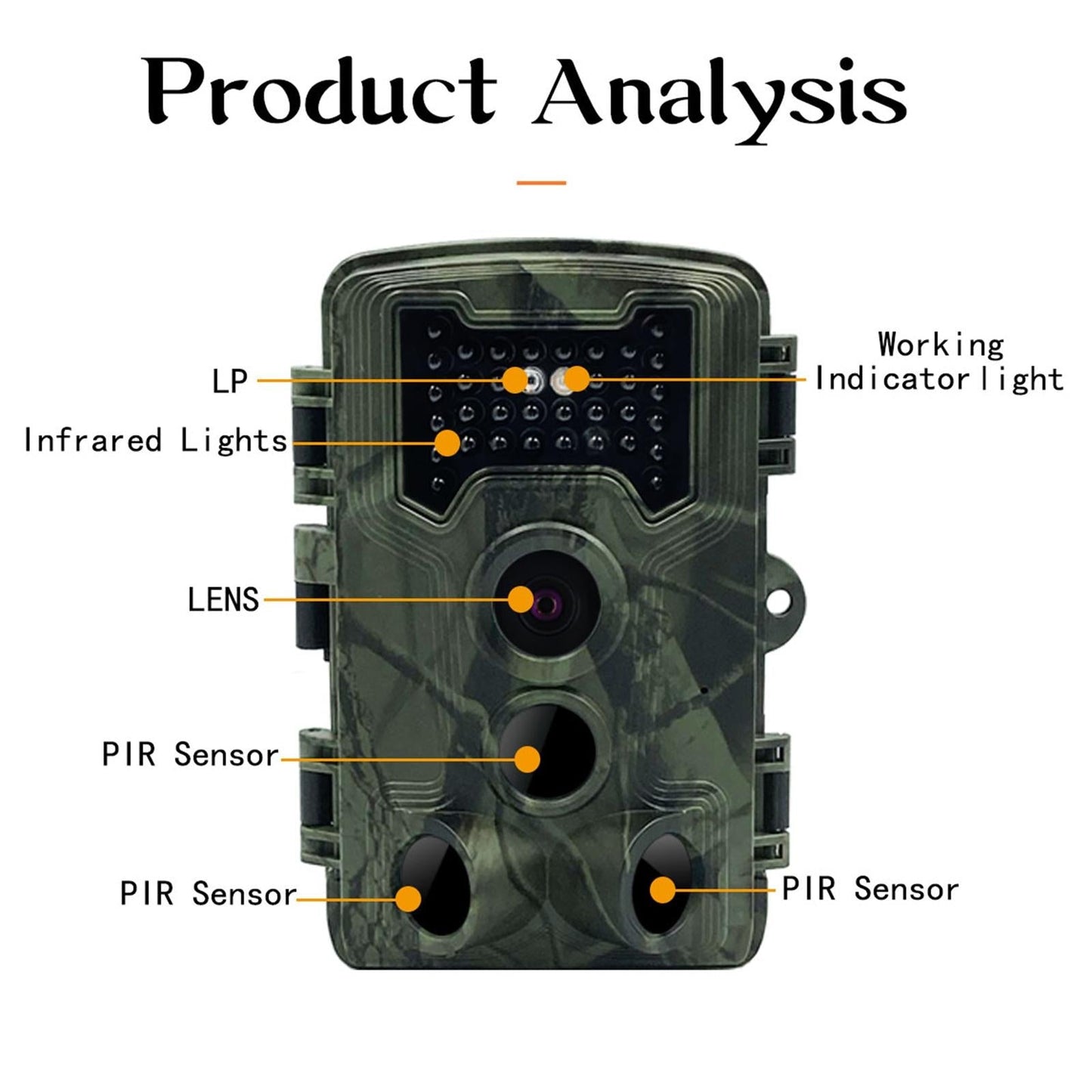 2 Lcd Infrared Trail Camera With Night Vision For Wildlife Hunting