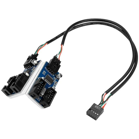 9-Pin Usb2.0 Hub Adapter 4-Way Splitter