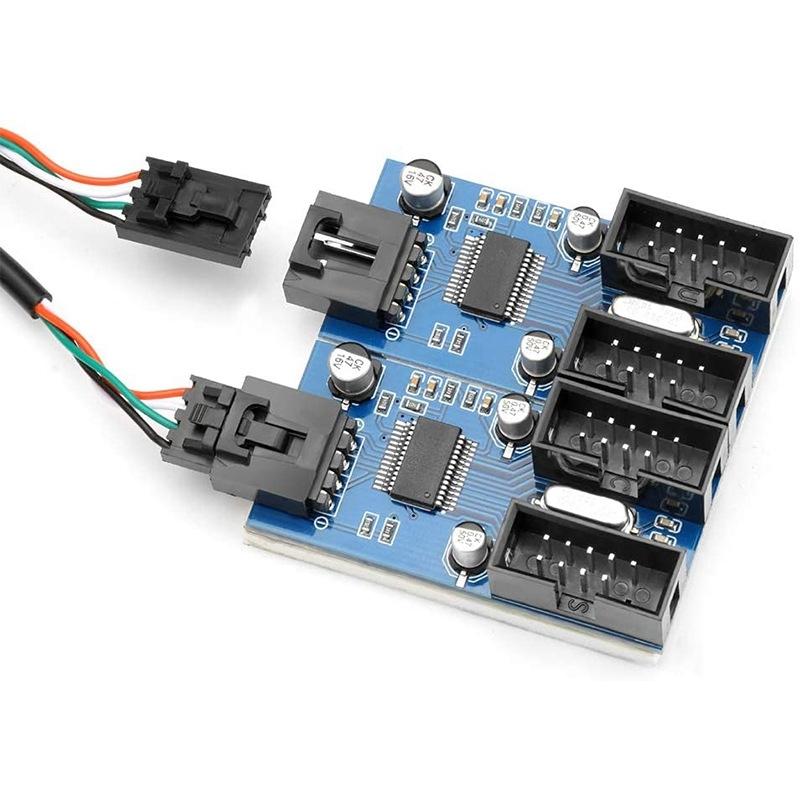 9-Pin Usb2.0 Hub Adapter 4-Way Splitter