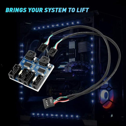 9-Pin Usb2.0 Hub Adapter 4-Way Splitter