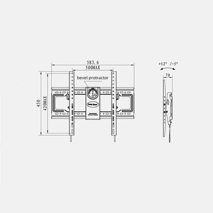 Adjustable Tilt Wall Mount for 55-85 Lcd Tv