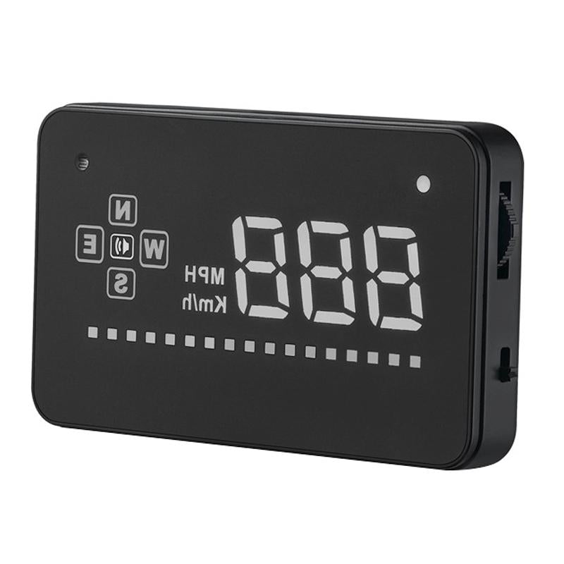 3.5 Inch Gps Car Hud Speed Alarm Compass Km / Miles Black