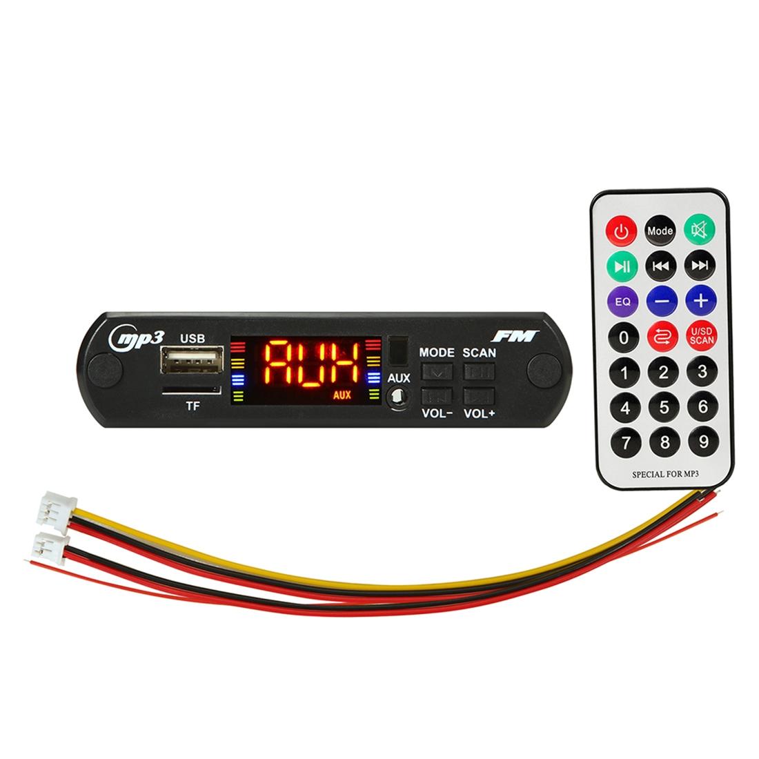 Car Mp3 Player Board W / Bluetooth Fm Radio Tf Usb Remote - 5V