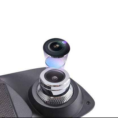 720p Dual Channel Car Black Box with 5 Ips Touch Screen Rear View Mirror