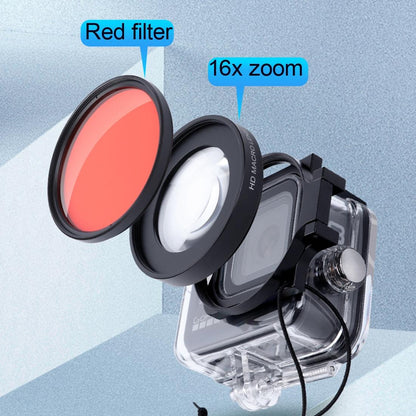 Hero8 Diving Lens Filter Kit with Macro Lens and Waterproof Housing