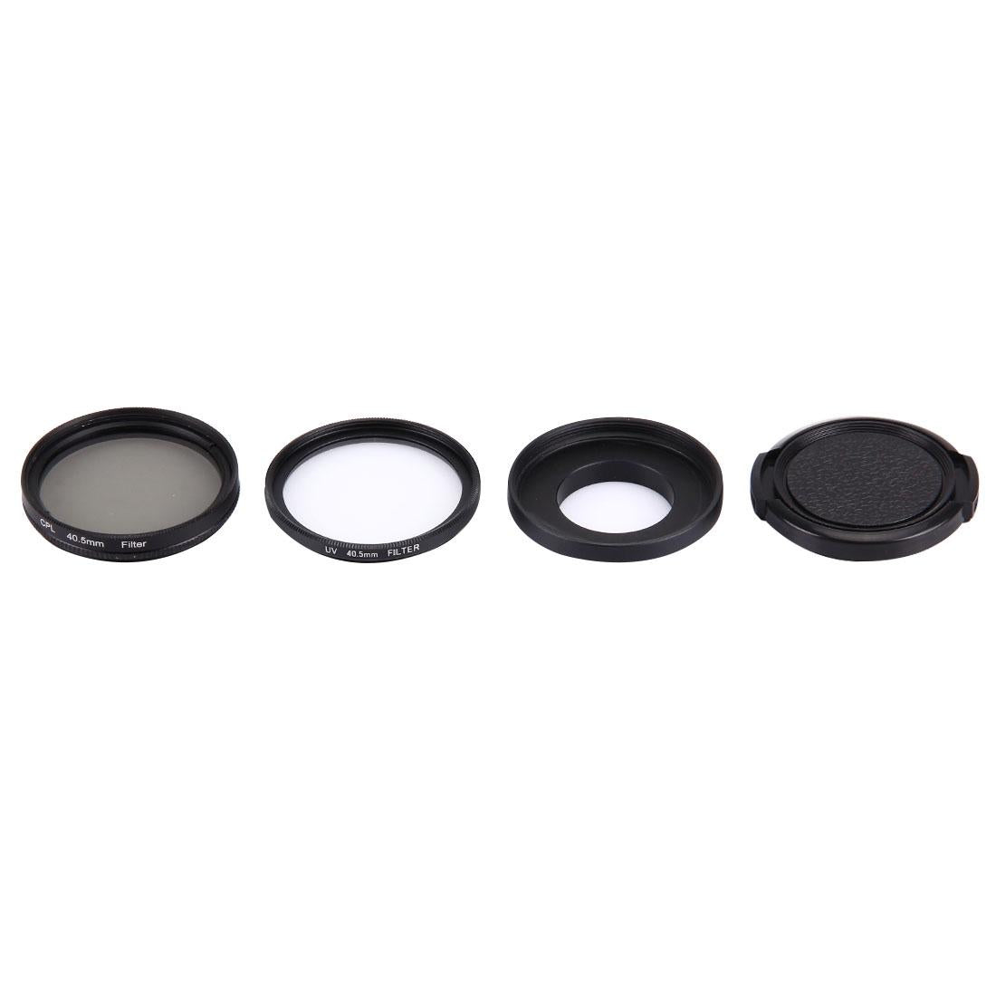Professional 40.5mm Lens Filter Kit for Gopro Hero4 / 3 / 3+ with Waterproof Housing and Adapter Ring