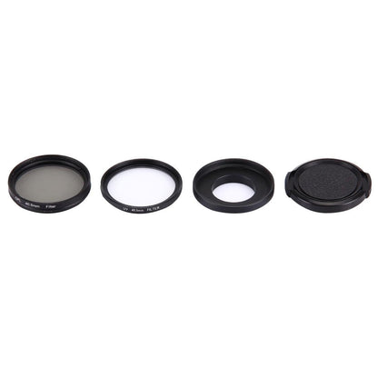 Professional 40.5mm Lens Filter Kit for Gopro Hero4 / 3 / 3+ with Waterproof Housing and Adapter Ring