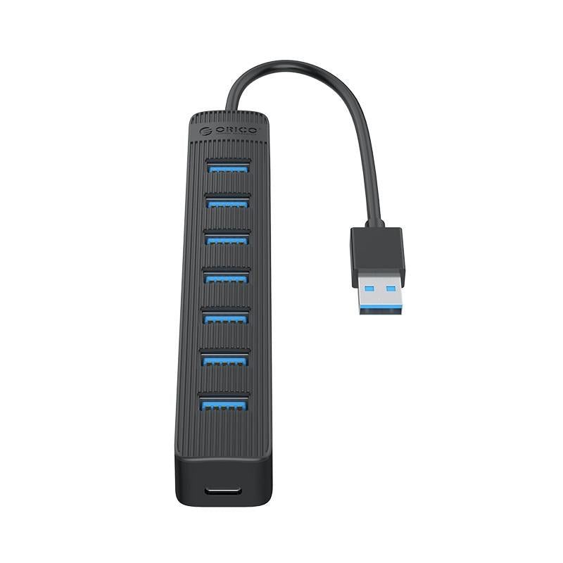7-Port Usb 3.0 Hub With Black Design